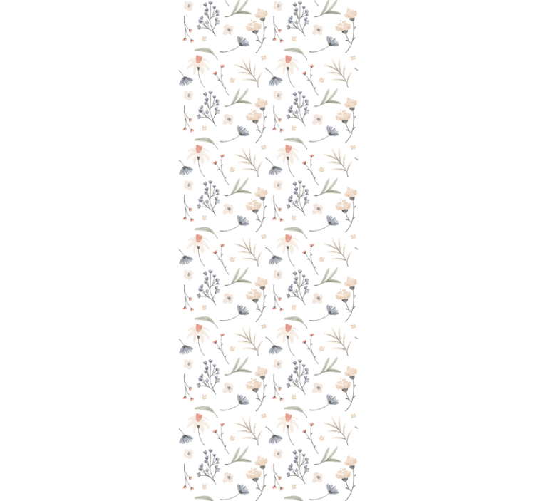 꽃이 있는 벽지 섬세한 꽃다발 디자인 - TenStickers