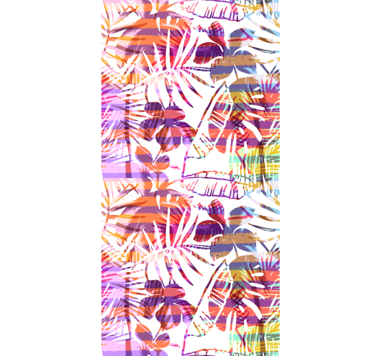 꽃이 있는 벽지 생동감 넘치는 꽃무늬 - TenStickers