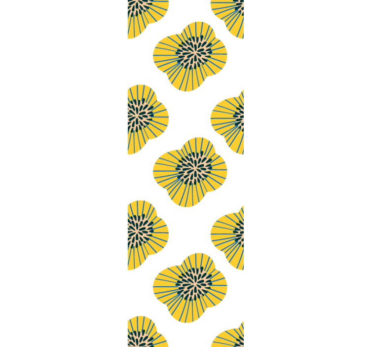 꽃이 있는 벽지 세련된 꽃무늬 - TenStickers