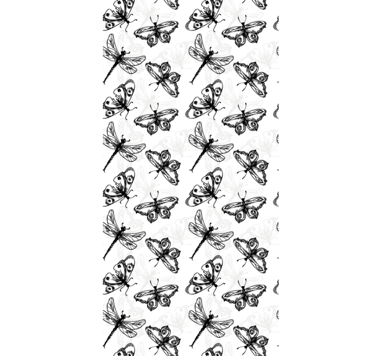 나비 배경 화면 검은 잠자리 - TenStickers