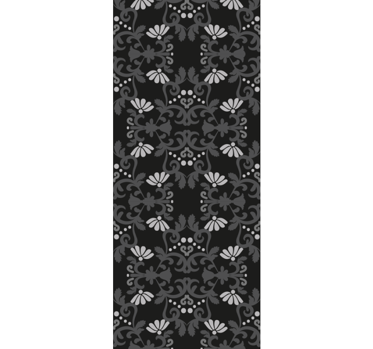 꽃 장식이 있는 벽지 우아한 식물 전시 - TenStickers