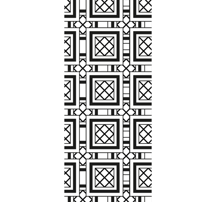 벽지 텍스처 타일 흑백 클래식 패턴 - TenStickers