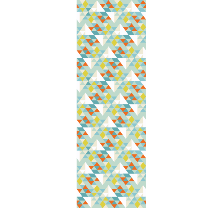 삼각형 벽지 파란색 둥근 무늬 - TenStickers