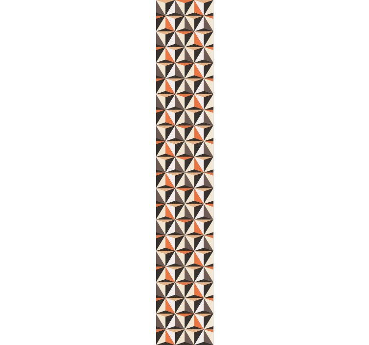 복고풍 삼각형 무늬 라인 3d 벽지 - TenStickers