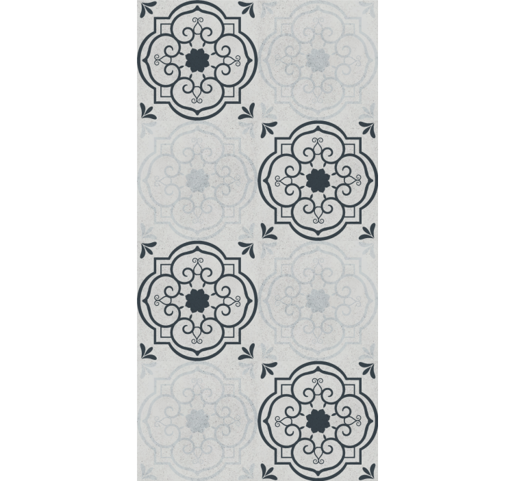 주방 벽지 우아한 회색 타일 - TenStickers