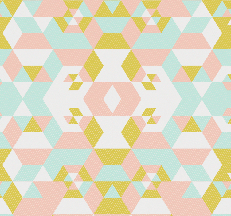 거실 배경 화면 geometric Pastel Pattern - TenStickers