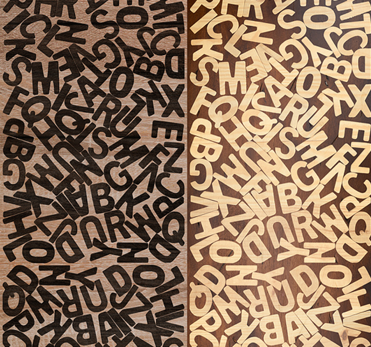 구두 퍼즐 편지 벽지 - TenStickers