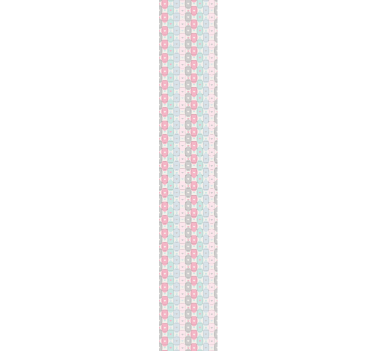 패치워크 하트 질감 벽지 - TenStickers