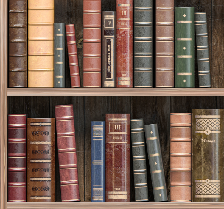 사무실 벽지 도서관 책 - TenStickers