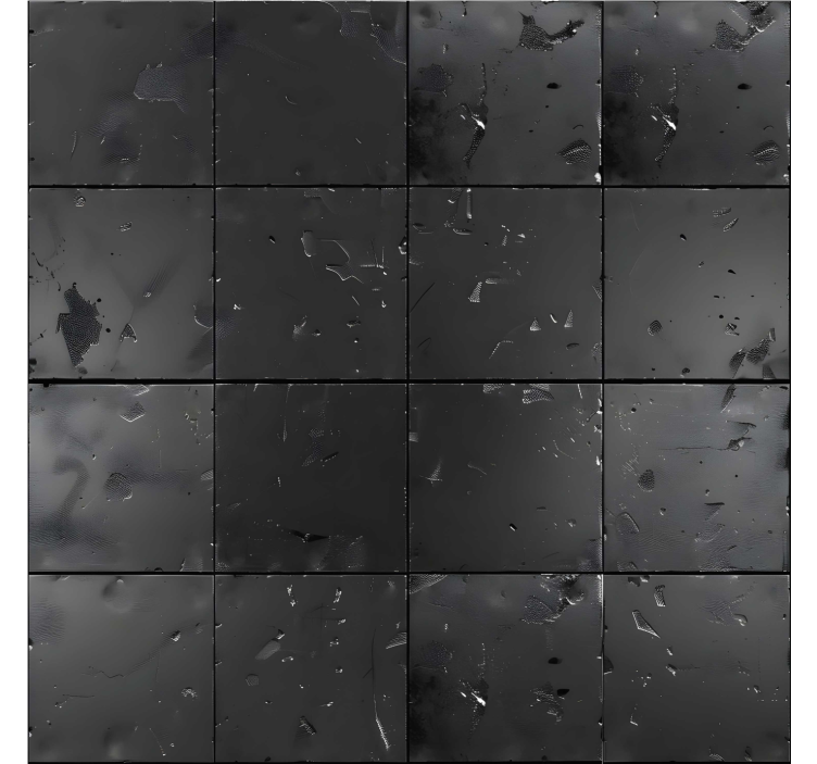 벽지 텍스처 타일 블랙 인더스트리얼 스타일 - TenStickers