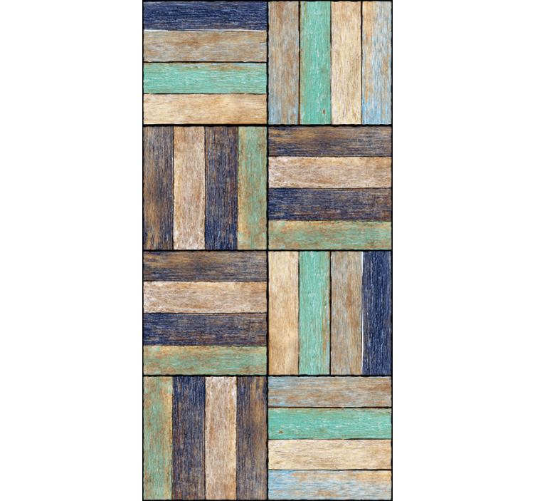 텍스처와 모티브가 있는 벽지 자연스러운 나무 패널 - TenStickers