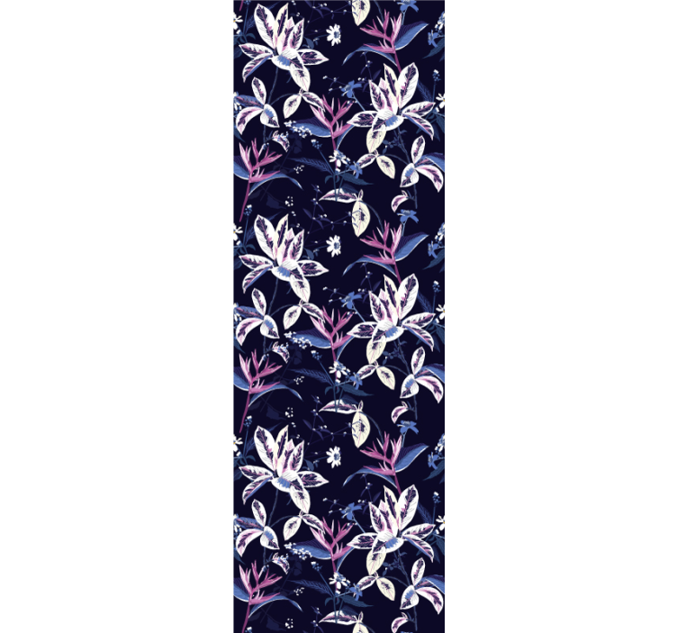 꽃이 있는 벽지 야경의 꽃밭 - TenStickers