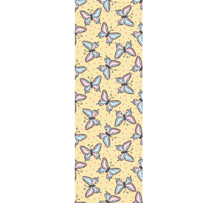 나비 배경 화면 다채로운 노란색 패턴 - TenStickers