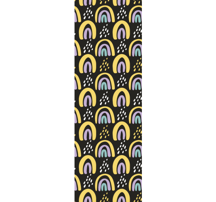 보육 벽지 다채로운 무지개 패턴 - TenStickers