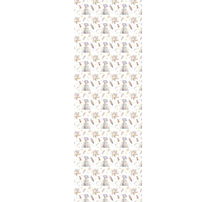 사용자 정의 벽지 서부 텐트 패턴 - TenStickers