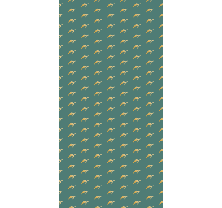 기하학적 거북이 동물 벽지 - TenStickers