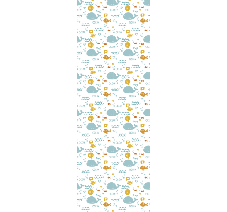 동물 벽지 귀여운 바다 고래 - TenStickers