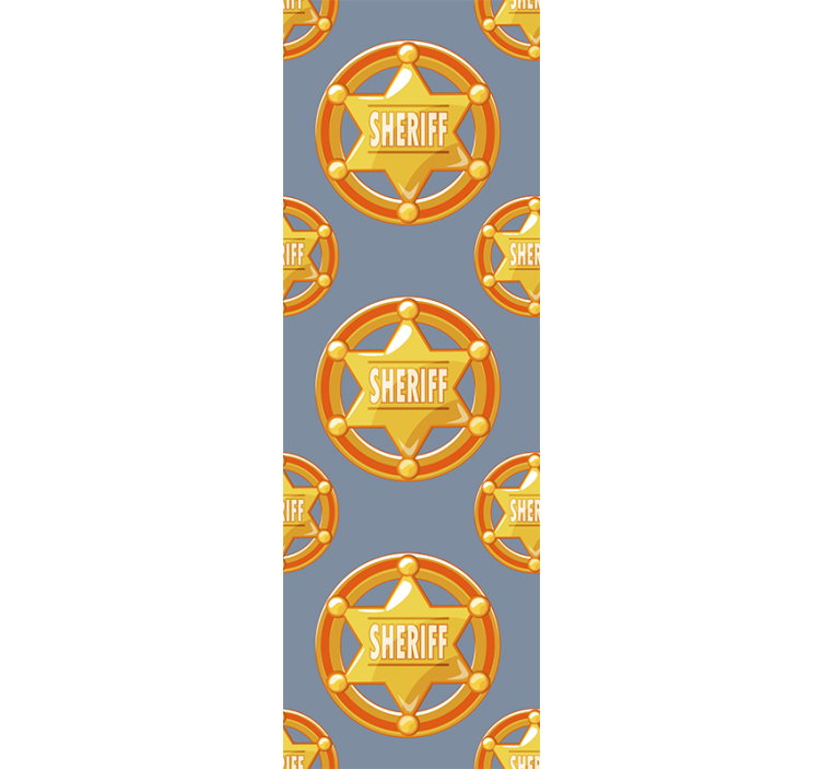 사용자 정의 벽지 보안관 배지 패턴 - TenStickers