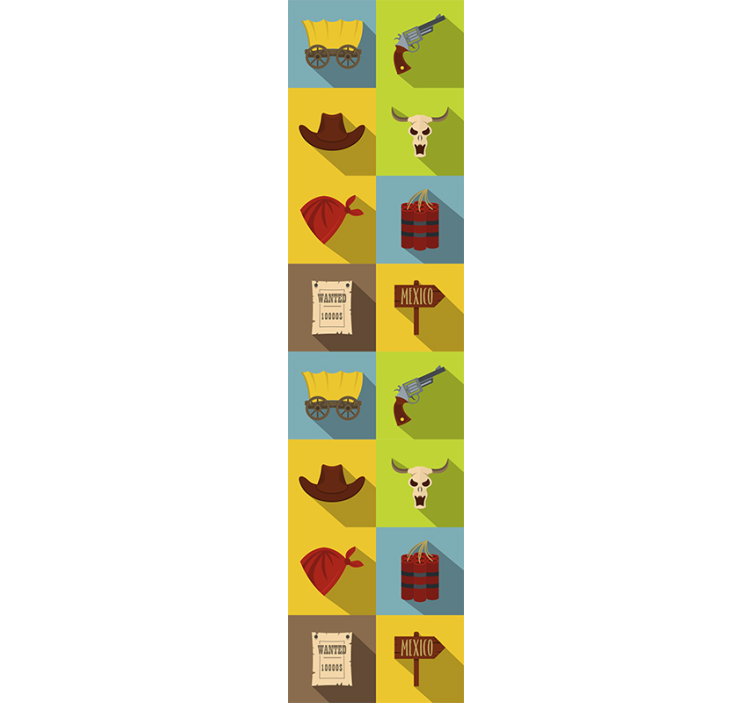 사용자 정의 벽지 서부 테마 요소 - TenStickers