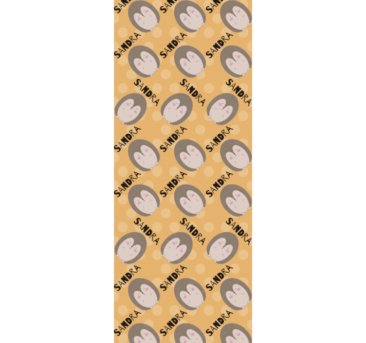 보육 벽지 맞춤형 고슴도치 패턴 - TenStickers