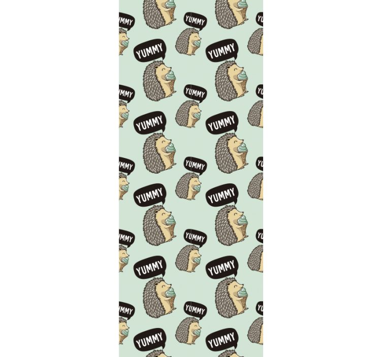 동물 벽지 귀여운 고슴도치 프린트 - TenStickers