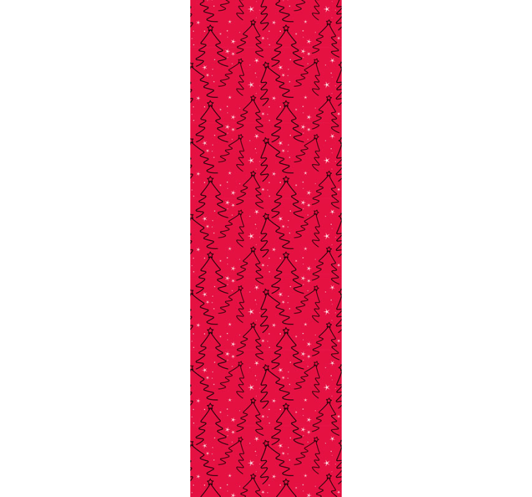 크리스마스 트리 라인 거실 벽지 - TenStickers