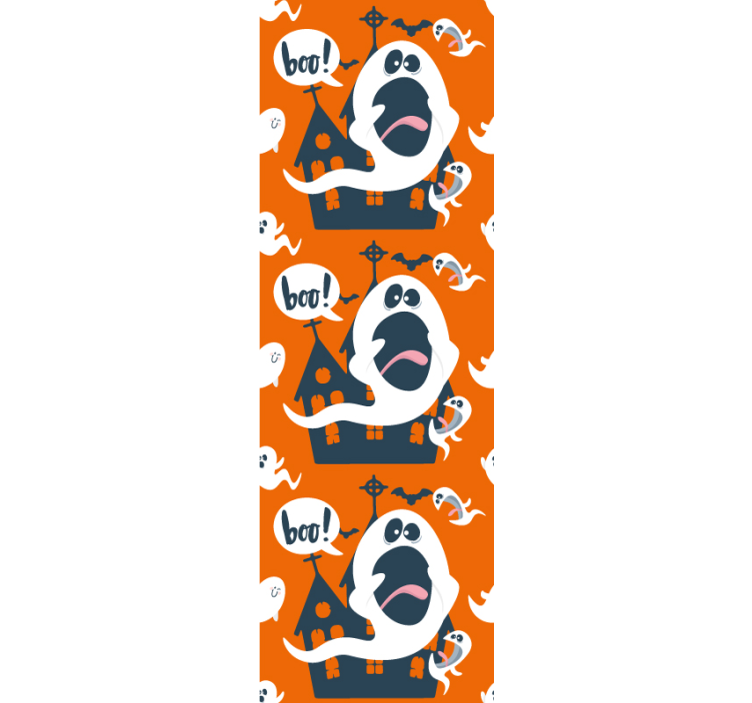 할로윈 벽지 유령과 유령의 집 - TenStickers