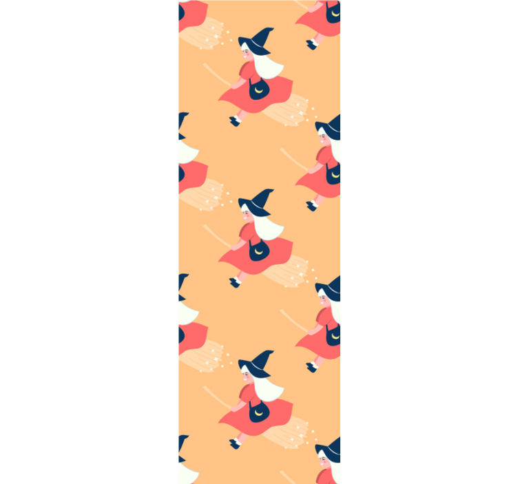 할로윈 벽지 마법의 마녀 인형 - TenStickers