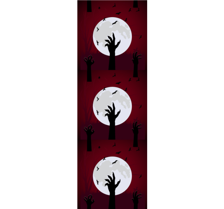 할로윈 벽지 음산한 달빛 장면 - TenStickers