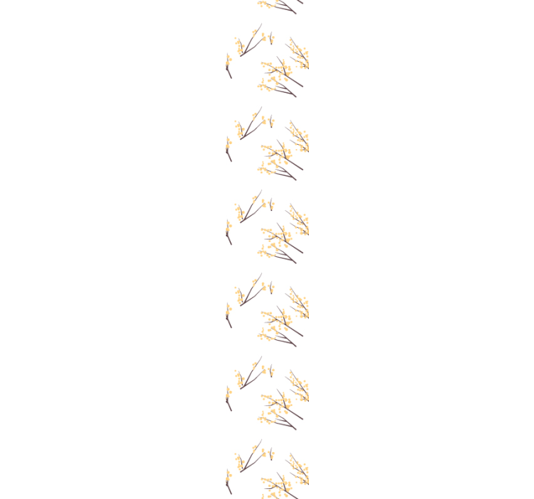 꽃이 있는 벽지 섬세한 꽃가지 - TenStickers