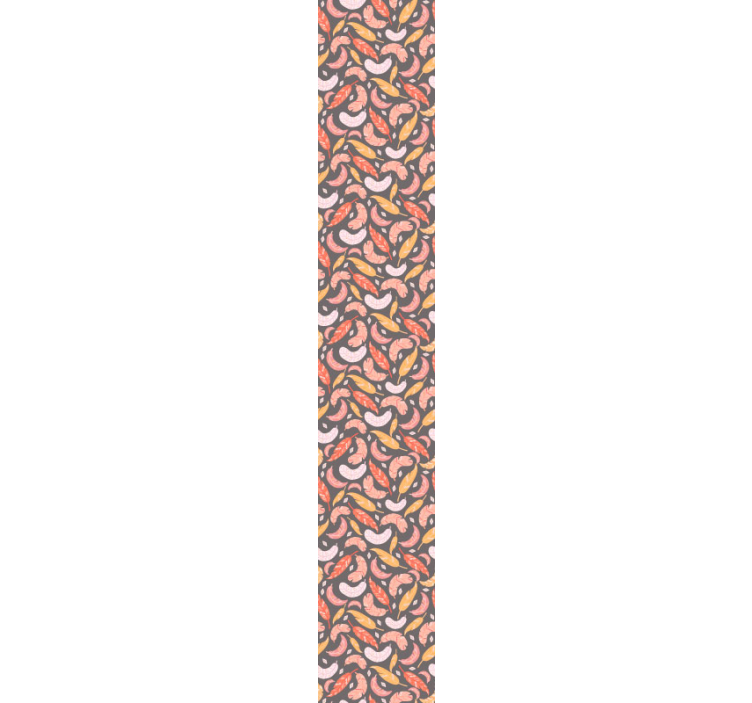 나뭇잎이 있는 벽지 다채로운 깃털 패턴 - TenStickers