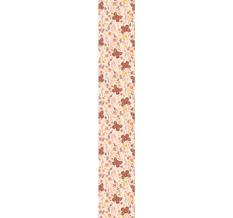 나비 배경 화면 핑크 꽃 - TenStickers