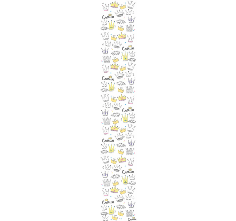 아이의 침실 벽지 왕관 패턴 디자인 - TenStickers