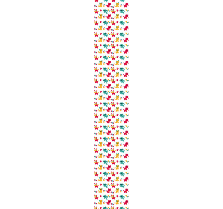 고양이가 있는 벽지 색색의 독창적인 패턴 - TenStickers