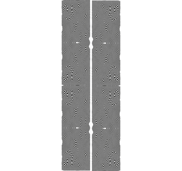 지브라 벽지 곡선 모티프 - TenStickers