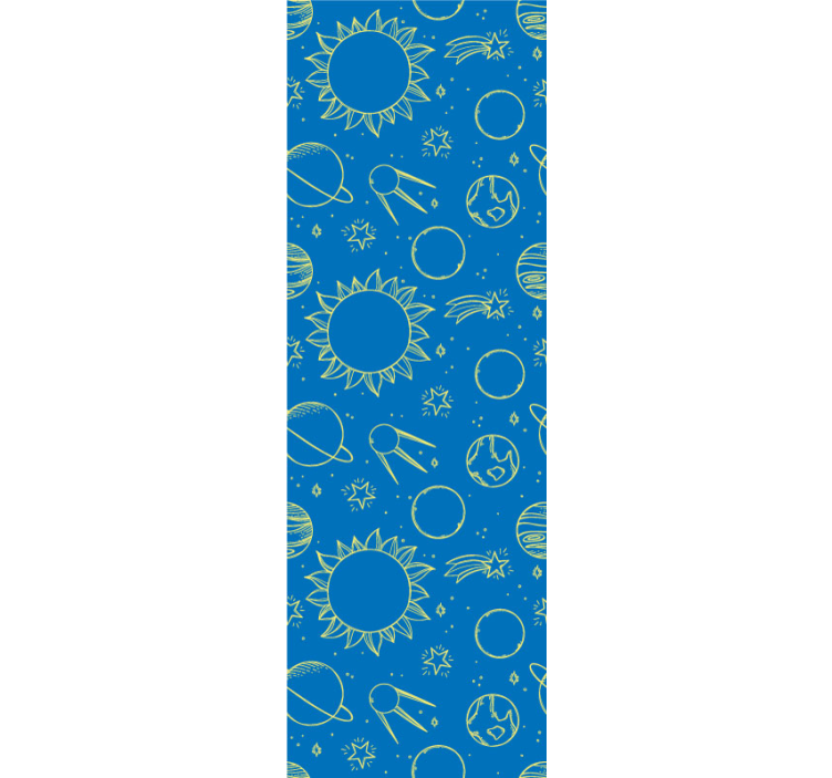 보육 벽지 우주를 테마로 한 배경 - TenStickers