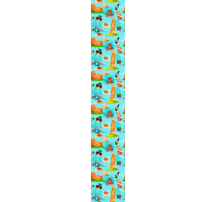 벽지 도시 및 시골 배경 이탈리아 랜드마크 콜라주 - TenStickers