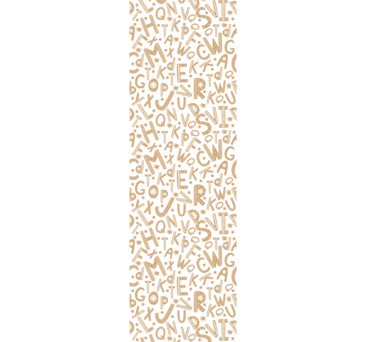 문자가 새겨진 벽지 알파벳 패턴 - TenStickers