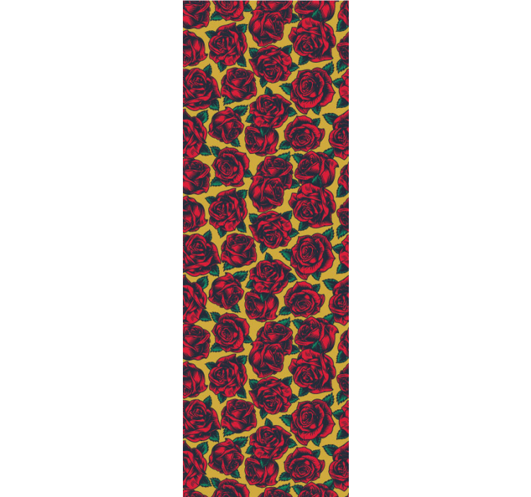 꽃이 있는 벽지 장미무늬 디자인 - TenStickers