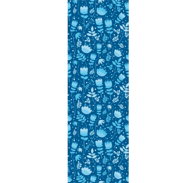 꽃 장식이 있는 벽지 플로랄 패턴 디자인 - TenStickers