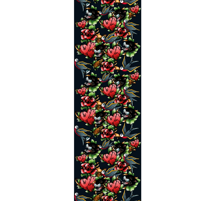 예술적 벽지 문신 스타일 패턴 - TenStickers