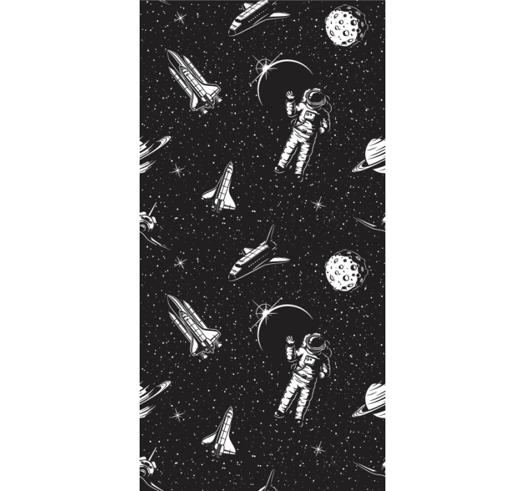 별이 있는 벽지 우주 속의 우주인 - TenStickers