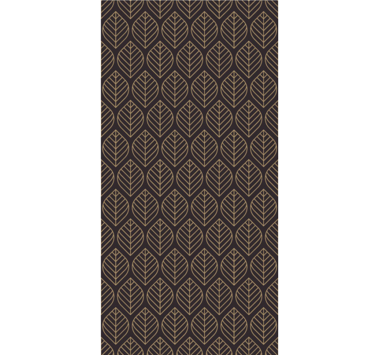 나뭇잎이 있는 벽지 우아한 잎무늬 - TenStickers