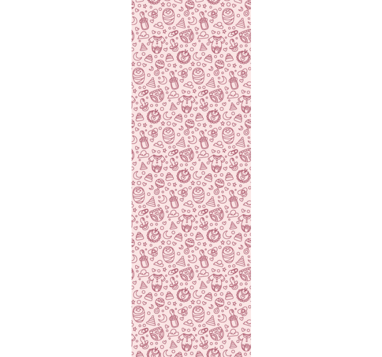 보육 벽지 핑크 장난감과 의류 - TenStickers