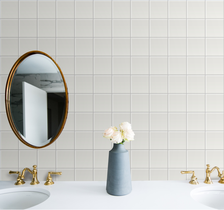 벽지 텍스처 타일 간단한 흰색 모티프 - TenStickers