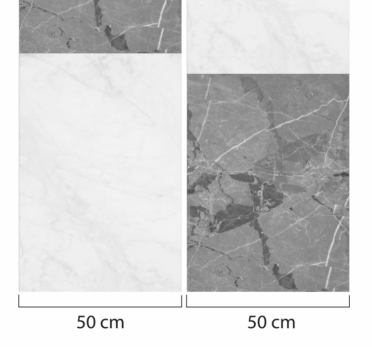 대리석 질감 벽지 우아한 회색 줄무늬 - TenStickers