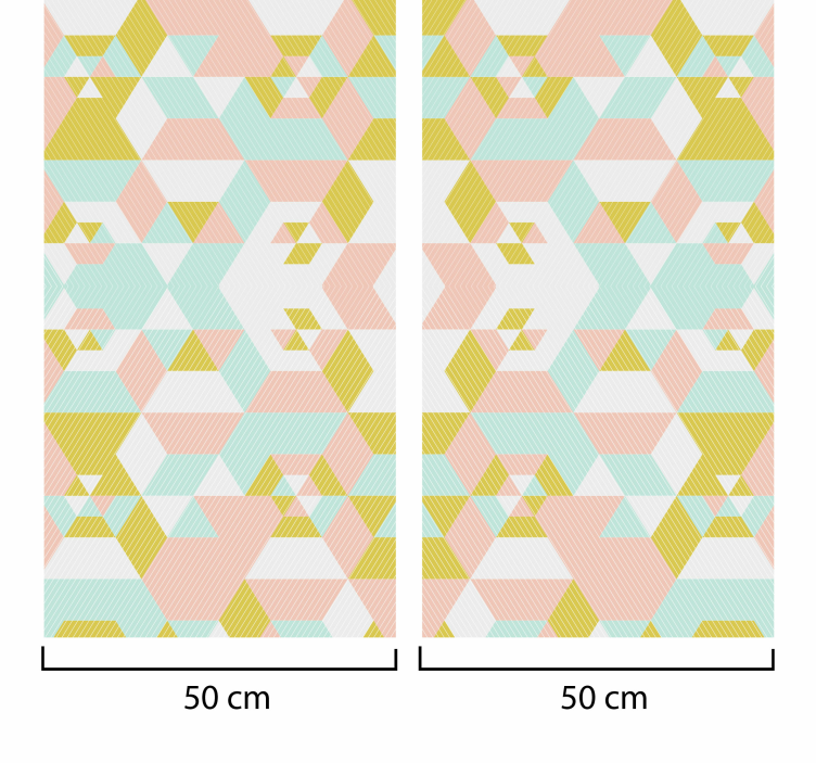 거실 배경 화면 geometric Pastel Pattern - TenStickers