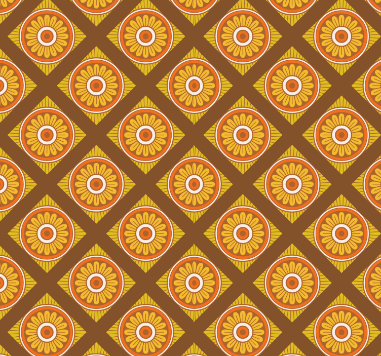 70년대 도트 세로 줄무늬 얼룩무늬 벽지 - TenStickers