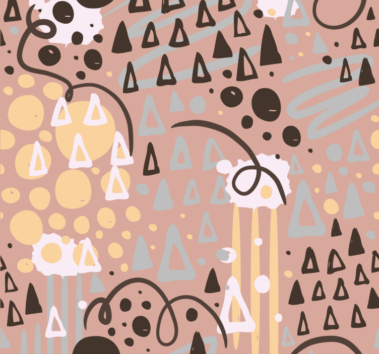 아이의 침실 벽지 기하학적인 재미있는 모양 - TenStickers