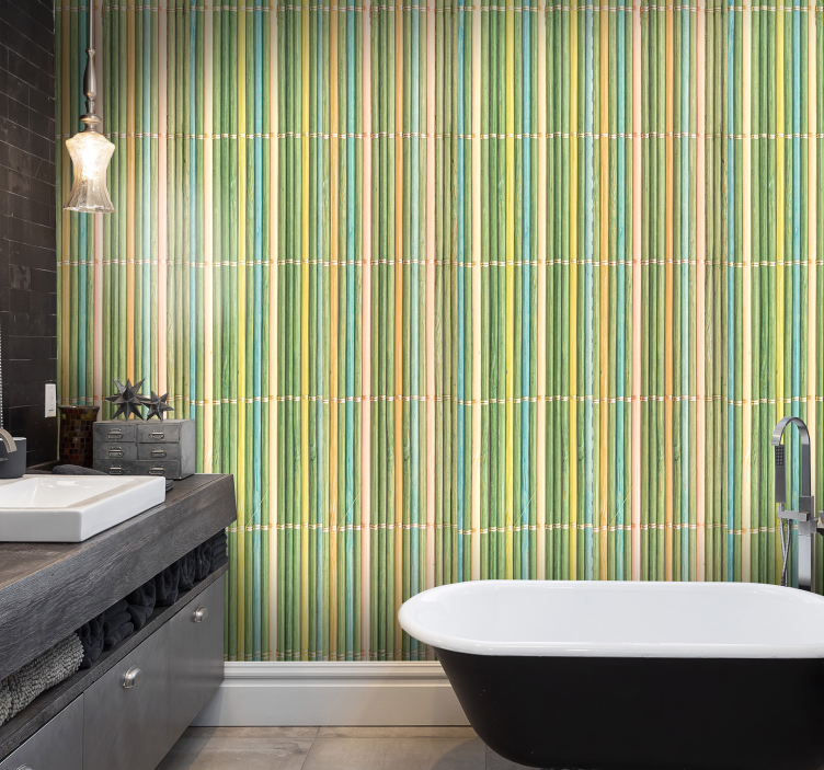 벽지 트리 대나무 질감 표면 - TenStickers